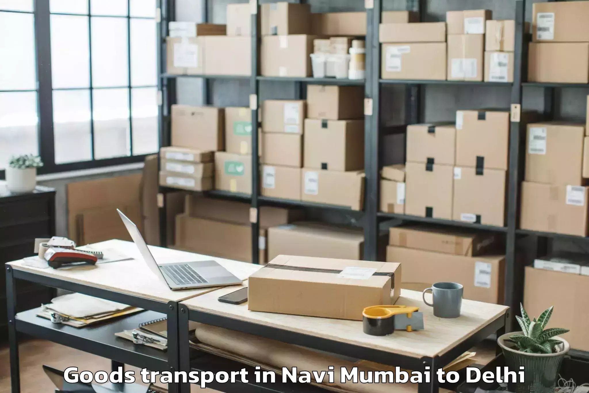 Hassle-Free Navi Mumbai to Chanakya Puri Goods Transport